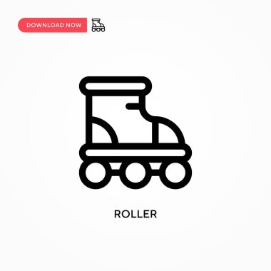 Roller Simple vektör simgesi. Web sitesi veya mobil uygulama için modern, basit düz vektör çizimi