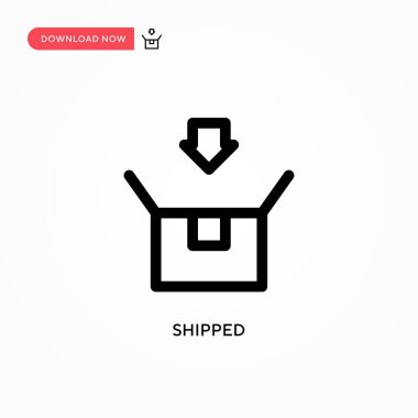 Gönderilen Basit vektör simgesi. Web sitesi veya mobil uygulama için modern, basit düz vektör çizimi