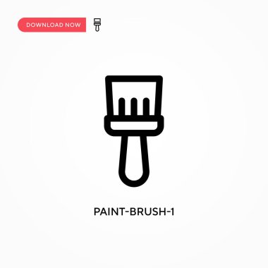 Boya fırçası-1 Basit vektör simgesi. Web sitesi veya mobil uygulama için modern, basit düz vektör çizimi