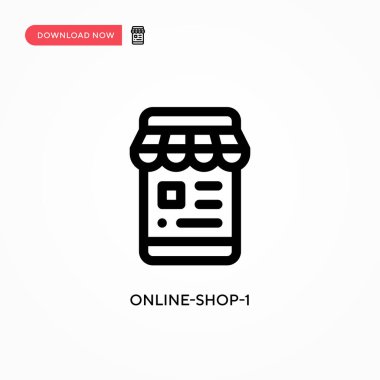 Çevrimiçi-atölye-1 basit vektör simgesi. Web sitesi veya mobil uygulama için modern, basit düz vektör çizimi