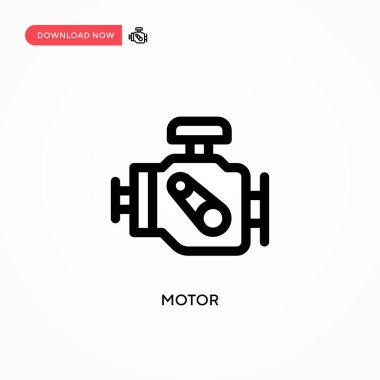 Motor Basit vektör simgesi. Web sitesi veya mobil uygulama için modern, basit düz vektör çizimi