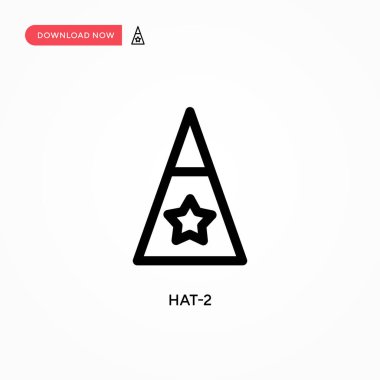 Şapka-2 basit vektör simgesi. Web sitesi veya mobil uygulama için modern, basit düz vektör çizimi