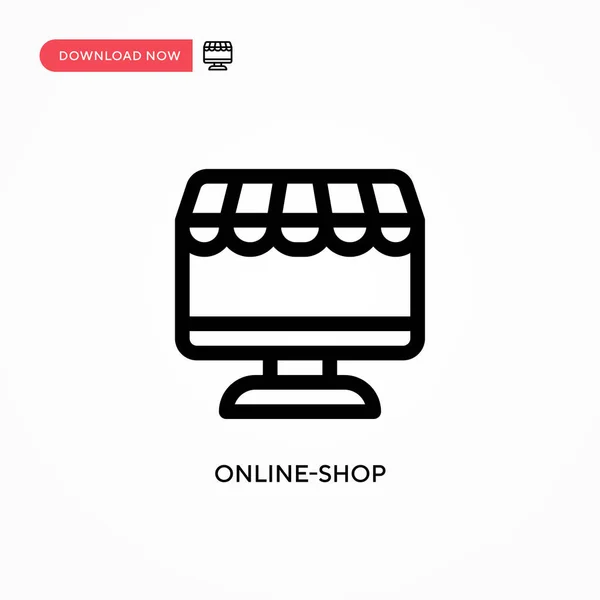Online Shop Eenvoudig Vectoricoon Moderne Eenvoudige Platte Vectorillustratie Voor Website — Stockvector