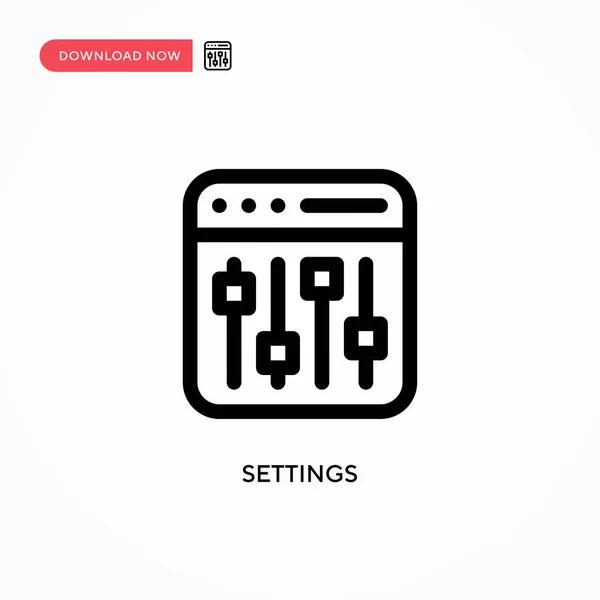 Instellingen Eenvoudig Vectoricoon Moderne Eenvoudige Platte Vectorillustratie Voor Website Mobiele — Stockvector