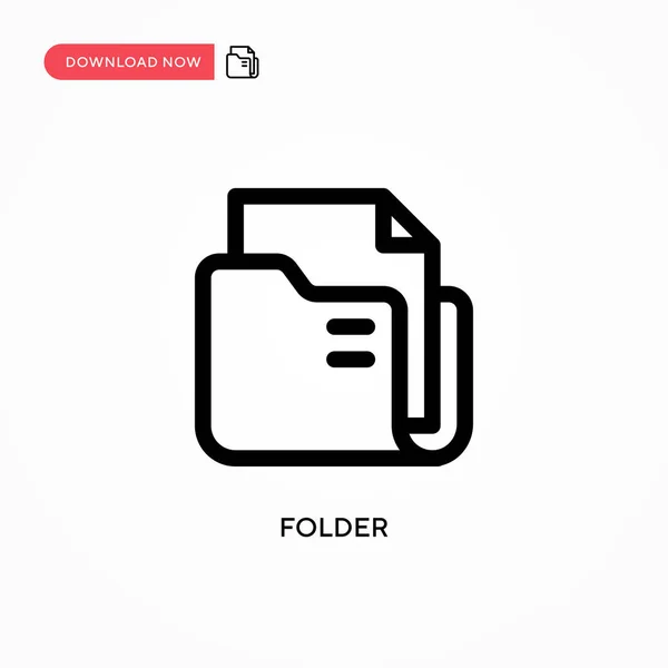 Folder Eenvoudige Vector Icoon Moderne Eenvoudige Platte Vectorillustratie Voor Website — Stockvector