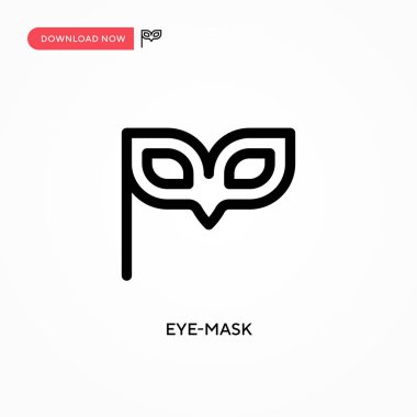 Göz maskesi basit vektör simgesi. Web sitesi veya mobil uygulama için modern, basit düz vektör çizimi
