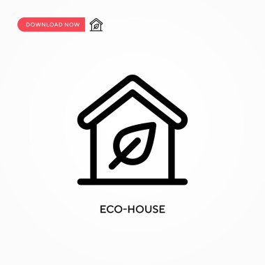 Çevre evi Basit vektör simgesi. Web sitesi veya mobil uygulama için modern, basit düz vektör çizimi