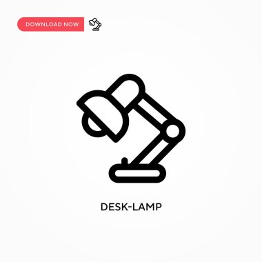 Masa lambası basit vektör simgesi. Web sitesi veya mobil uygulama için modern, basit düz vektör çizimi