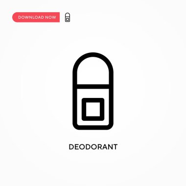 Deodorant Basit vektör simgesi. Web sitesi veya mobil uygulama için modern, basit düz vektör çizimi