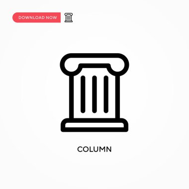 Sütun basit vektör simgesi. Web sitesi veya mobil uygulama için modern, basit düz vektör çizimi