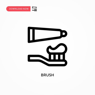 Basit bir vektör simgesi fırçala. Web sitesi veya mobil uygulama için modern, basit düz vektör çizimi