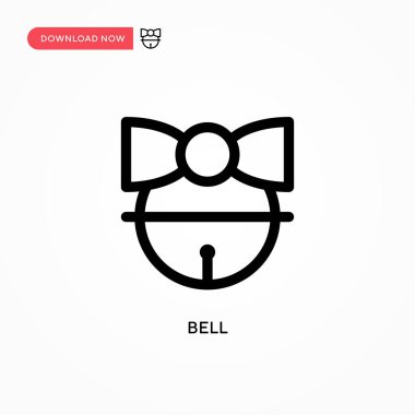 Bell Basit vektör simgesi. Web sitesi veya mobil uygulama için modern, basit düz vektör çizimi