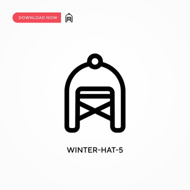 Winter-hat-5 basit vektör simgesi. Web sitesi veya mobil uygulama için modern, basit düz vektör çizimi