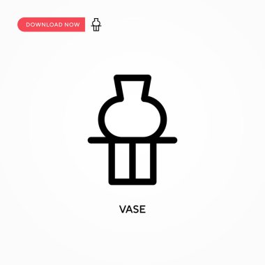Vazo basit vektör simgesi. Web sitesi veya mobil uygulama için modern, basit düz vektör çizimi