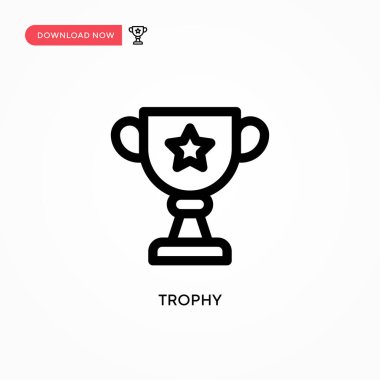 Kupa basit vektör simgesi. Web sitesi veya mobil uygulama için modern, basit düz vektör çizimi