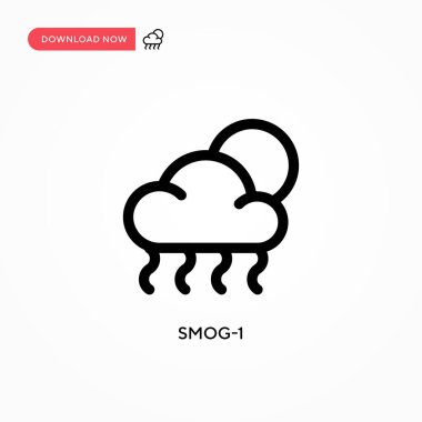 Smog-1 basit vektör simgesi. Web sitesi veya mobil uygulama için modern, basit düz vektör çizimi