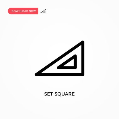 Basit vektör simgesini ayarla. Web sitesi veya mobil uygulama için modern, basit düz vektör çizimi