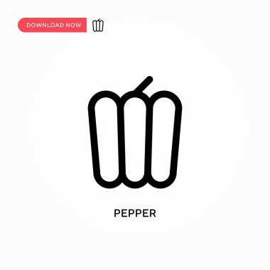 Pepper Basit vektör simgesi. Web sitesi veya mobil uygulama için modern, basit düz vektör çizimi