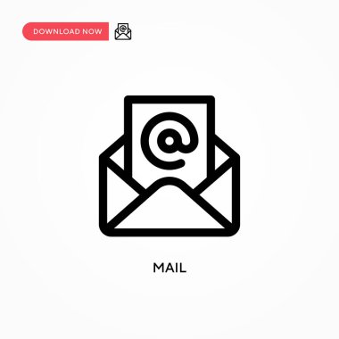 Basit posta vektör simgesi. Web sitesi veya mobil uygulama için modern, basit düz vektör çizimi