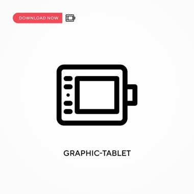 Grafik tableti Basit vektör simgesi. Web sitesi veya mobil uygulama için modern, basit düz vektör çizimi