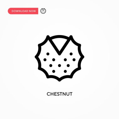 Chestnut Basit vektör simgesi. Web sitesi veya mobil uygulama için modern, basit düz vektör çizimi