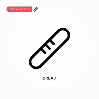 Ekmek Basit vektör simgesi. Web sitesi veya mobil uygulama için modern, basit düz vektör çizimi