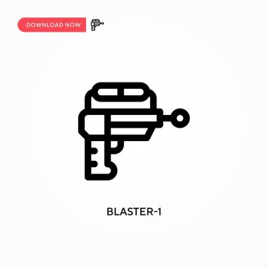 Blaster-1 basit vektör simgesi. Web sitesi veya mobil uygulama için modern, basit düz vektör çizimi