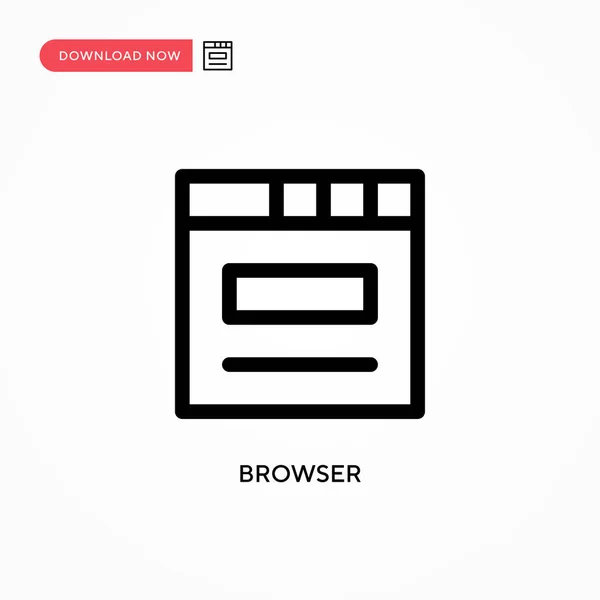 Browser Einfaches Vektor Symbol Moderne Einfache Flache Vektordarstellung Für Website — Stockvektor