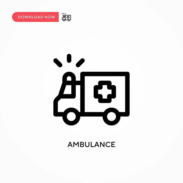 Ambulância Ícone Vetorial Simples Ilustração Vetorial Plana Moderna Simples Para — Vetor de Stock