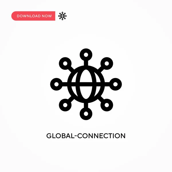 Global Connection Einfaches Vektor Symbol Moderne Einfache Flache Vektordarstellung Für — Stockvektor