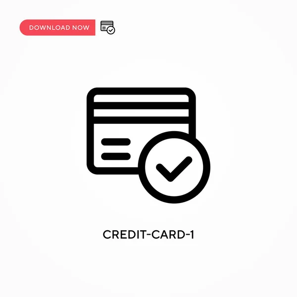 Cartão Crédito Ícone Vetorial Simples Ilustração Vetorial Plana Moderna Simples — Vetor de Stock
