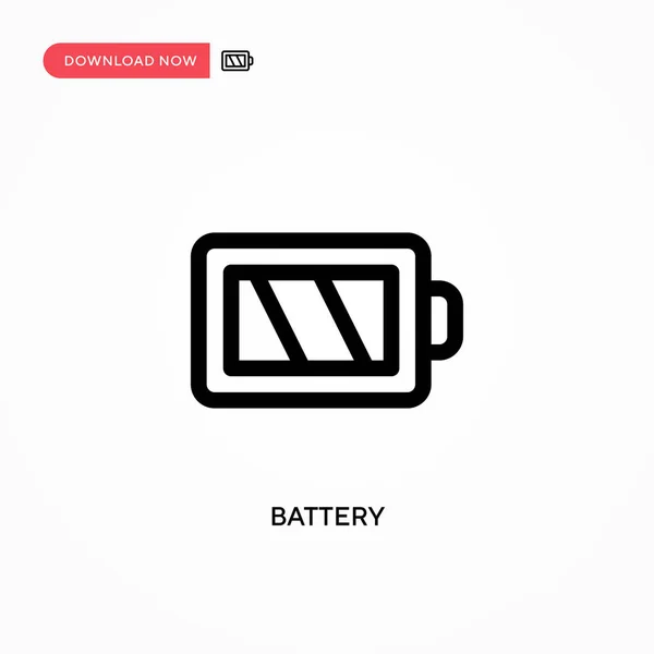 Batterie Einfaches Vektor Symbol Moderne Einfache Flache Vektordarstellung Für Website — Stockvektor