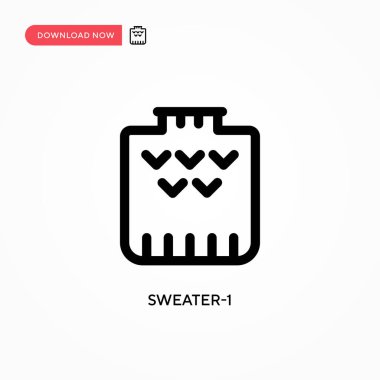Süveter-1 basit vektör simgesi. Web sitesi veya mobil uygulama için modern, basit düz vektör çizimi