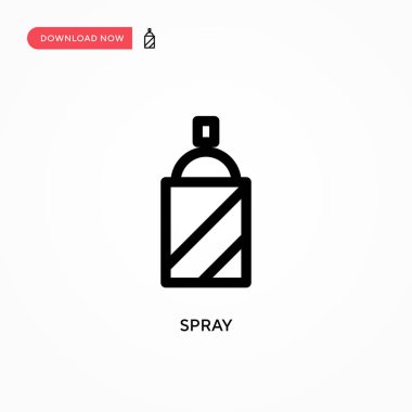 Sprey Basit vektör simgesi. Web sitesi veya mobil uygulama için modern, basit düz vektör çizimi