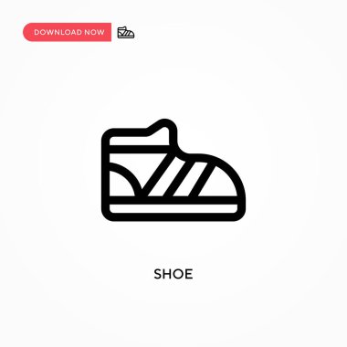 Ayakkabı Basit vektör simgesi. Web sitesi veya mobil uygulama için modern, basit düz vektör çizimi