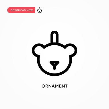 Süsleme basit vektör simgesi. Web sitesi veya mobil uygulama için modern, basit düz vektör çizimi
