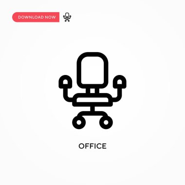 Ofis Basit vektör simgesi. Web sitesi veya mobil uygulama için modern, basit düz vektör çizimi