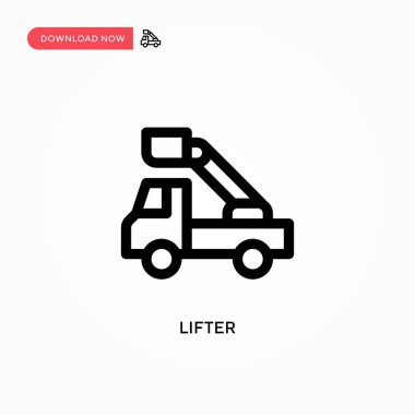 Lifter Basit vektör simgesi. Web sitesi veya mobil uygulama için modern, basit düz vektör çizimi