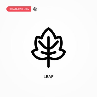 Yaprak Basit vektör simgesi. Web sitesi veya mobil uygulama için modern, basit düz vektör çizimi