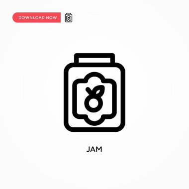 Jam Basit vektör simgesi. Web sitesi veya mobil uygulama için modern, basit düz vektör çizimi