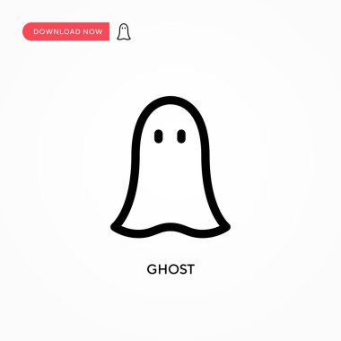 Hayalet Basit vektör simgesi. Web sitesi veya mobil uygulama için modern, basit düz vektör çizimi