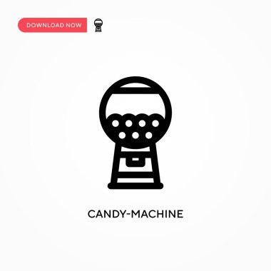 Şeker makinesi basit vektör simgesi. Web sitesi veya mobil uygulama için modern, basit düz vektör çizimi