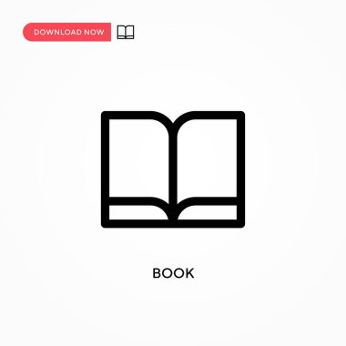 Kitap Basit vektör simgesi. Web sitesi veya mobil uygulama için modern, basit düz vektör çizimi