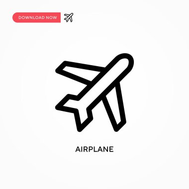 Basit uçak vektör simgesi. Web sitesi veya mobil uygulama için modern, basit düz vektör çizimi
