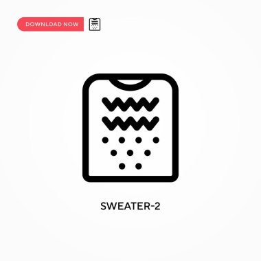 Süveter-2 basit vektör simgesi. Web sitesi veya mobil uygulama için modern, basit düz vektör çizimi