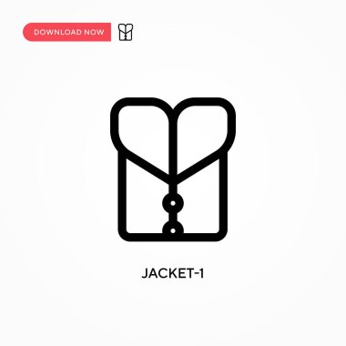 Ceket-1 Basit vektör simgesi. Web sitesi veya mobil uygulama için modern, basit düz vektör çizimi