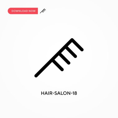 Kuaför salonu-18 Basit vektör ikonu. Web sitesi veya mobil uygulama için modern, basit düz vektör çizimi