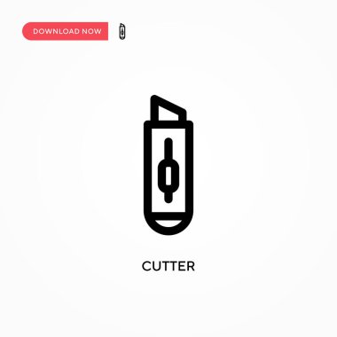 Cutter Basit vektör simgesi. Web sitesi veya mobil uygulama için modern, basit düz vektör çizimi