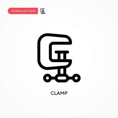 Basit vektör simgesini klemp. Web sitesi veya mobil uygulama için modern, basit düz vektör çizimi