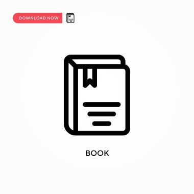 Kitap Basit vektör simgesi. Web sitesi veya mobil uygulama için modern, basit düz vektör çizimi